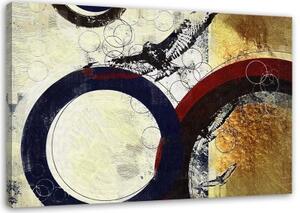 Obraz na plátně, Abstraktní kruh - 100x70 cm