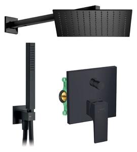 HG SET 8 Black - Sprchový systém pod omietku, páková batéria Metropol, čierna matná