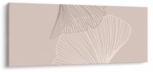 Obraz - Béžové listy N⁰2 (120x50 cm)
