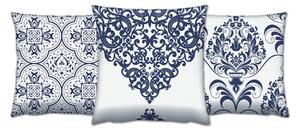 ASIR Dekoračné vankúše MODRÝ FOLKLOR 43 x 43 cm bavlna/polyester