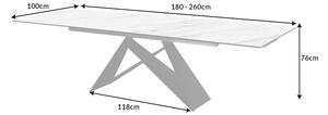 Jedálenský stôl Prometheus 180-260cm mramor