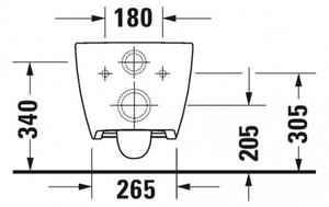 Duravit Viu - Závesné WC, Rimless, biela 2511090000