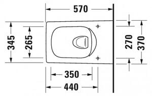 Duravit Viu - Závesné WC, Rimless, biela 2511090000