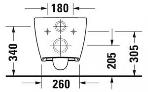 Duravit Viu - Závesné WC Compact, Rimless, biela 2573090000