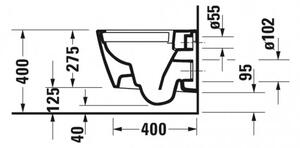 Duravit Viu - Závesné WC Compact, Rimless, biela 2573090000