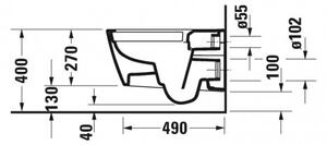 Duravit Viu - Závesné WC, Rimless, biela 2511090000