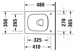 Duravit Viu - Závesné WC Compact, Rimless, biela 2573090000