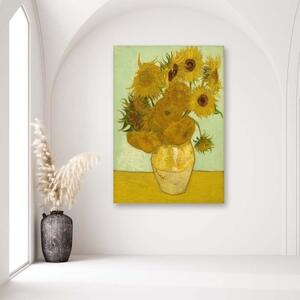 Obraz na plátně, REPRODUKCE Slunečnice - V. van Gogh - 40x60 cm