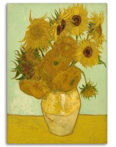 Obraz na plátně, REPRODUKCE Slunečnice - V. van Gogh - 40x60 cm