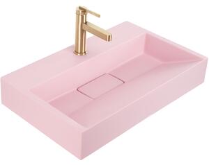 Umývadlo REA GOYA PINK na dosku 60 CM - konglomerát