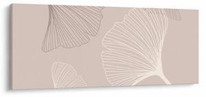 Obraz - Béžové listy N⁰6 (120x50 cm)