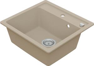 Vima 902 - Granitový drez bez odkvapkávacej plochy 530x500x220mm, piesková