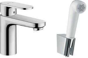 Hansgrohe Vernis Blend - Umývadlová batéria 100 s ručnou sprchou Bidette a sprchovou hadicou 160 cm, chróm 71215000