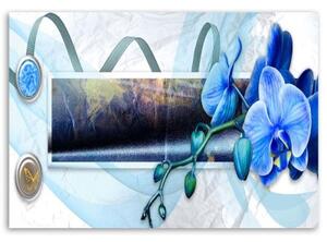 Obraz na plátně Modrá orchidej Abstrakce - 60x40 cm