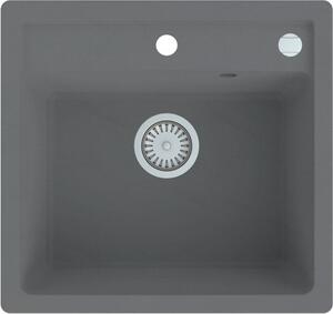 Drezový set Hansgrohe 1/C - Granitový drez 530x500 mm, sivá + Drezová batéria Hansgrohe Focus