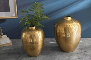 Váza Oriental 2ks 27cm a 31 cm zlatá tepaná úprava