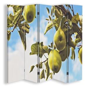 Ozdobný paraván Ovoce Listnatý strom - 180x170 cm, päťdielny, klasický paraván