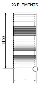 Cordivari Gloria 22 - Radiátor elektrický s digitálnym ECO termostatom 1150x580 mm, biela 3581666100012