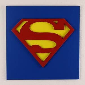 Veselá Stena 3D drevená dekorácia znak Superman 30 x 30 cm