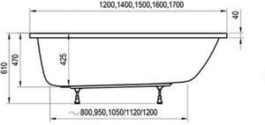 Ravak Classic obdĺžniková vaňa 160x70 cm biela C531000000