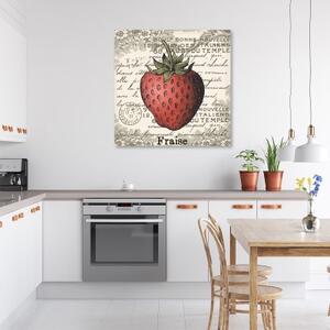 Obraz na plátně, Strawberry Vintage - 30x30 cm