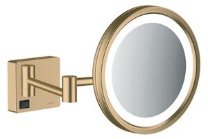 Hansgrohe AddStoris - Kozmetické zrkadlo s LED osvetlením, kartáčovaný bronz 41790140