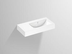 Alape WT.PR800.R - Umývadlo 800x405 mm, s prepadom, pravé, biela 4207300000