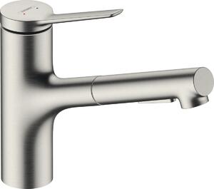 Hansgrohe Zesis M33 - Páková kuchynská batéria 150, vyťahovacia sprška, 2jet, vzhľad nerezu 74800800