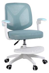 Detská otočná stolička Neoseat JUNI 010 s podnožou — látka, modrá