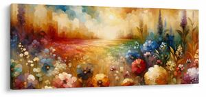 Obraz - Pestrofarebná lúka (120x50 cm)