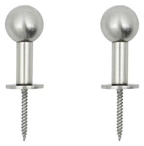 Kovový vešiak Ball Silver Finish Small – set 2 ks