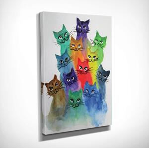 Wallity Obraz HAPPY CATS 30x40 cm viacfarebný