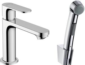 Hansgrohe Rebris S - Páková umývadlová batéria 110 s ručnou sprchou Bidette a sprchovou hadicou 160 cm, bez odtokovej súpravy, chróm 72215000