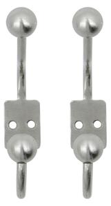 Kovový háčik Ball Silver Finish – set 2 ks