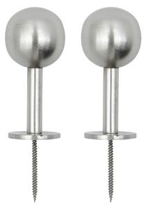 Kovový vešiak Ball Silver Finish – set 2 Ks