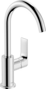 Hansgrohe Rebris E - Páková umývadlová batéria 210 s otočným výtokom a odtokovou súpravou s tiahlom, chróm 72576000