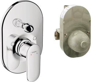 Hansgrohe Vernis Blend - Páková vaňová batéria pod omietku, sada s podomietkovým telesom, chróm 71473000