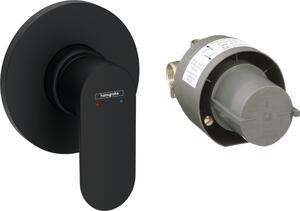 Hansgrohe Rebris S - Páková sprchová batéria pod omietku, sada s telesom, čierna matná 72648670