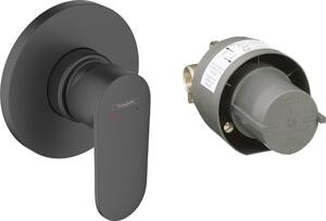 Hansgrohe Vernis Blend - Páková sprchová batéria pod omietku, sada s telesom, čierna matná 71663670