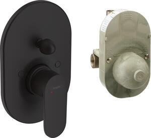 Hansgrohe Vernis Blend - Páková vaňová batéria pod omietku, sada s podomietkovým telesom, čierna matná 71473670
