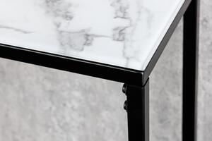 Konzolový stolík Elegance 110 cm so vzhľadom bieleho mramoru
