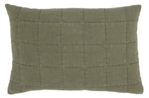 Prešívaný obal na vankúš Aix Vintage Olive 40 × 60 cm