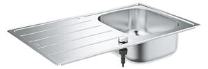 GROHE K200 - Drez z nehrdzavejúcej ocele s odkvapkávačom, kartáčovaná nerezová oceľ 31552SD1