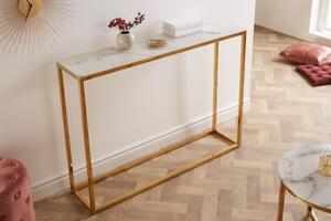 Konzolový stolík Elegance 110 cm mramorové zlato