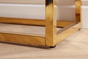 Konzolový stolík Elegance 110 cm mramorové zlato