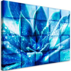 Obraz na plátně, Modrý květ - 120x80 cm