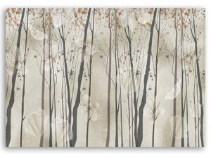 Obraz na plátně, Stromy květiny a motýli - 60x40 cm