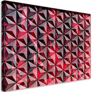 Obraz na plátně, Červená geometrie - 100x70 cm
