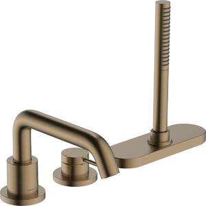 Hansgrohe Tecturis S - 3-otvorová batéria na okraj vane, kartáčovaný bronz 73447140