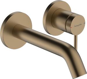 Hansgrohe Tecturis S - Páková umývadlová batéria EcoSmart+ pod omietku s výtokom 165 mm, kartáčovaný bronz 73350140
